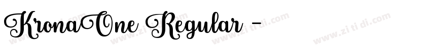 KronaOne Regular◆字体转换
